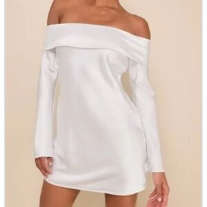 Lulu's long sleeve mini Satin Dress